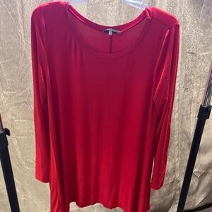 Chic Red Long Sleeve Women's Top